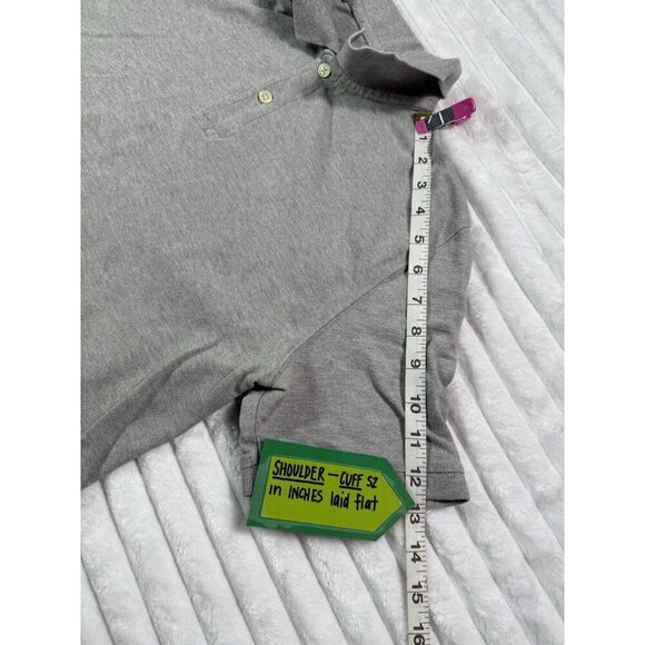 St. Johns Bay Legacy Polo Men's Medium Solid Gray Cotton - Picture 8 of 10